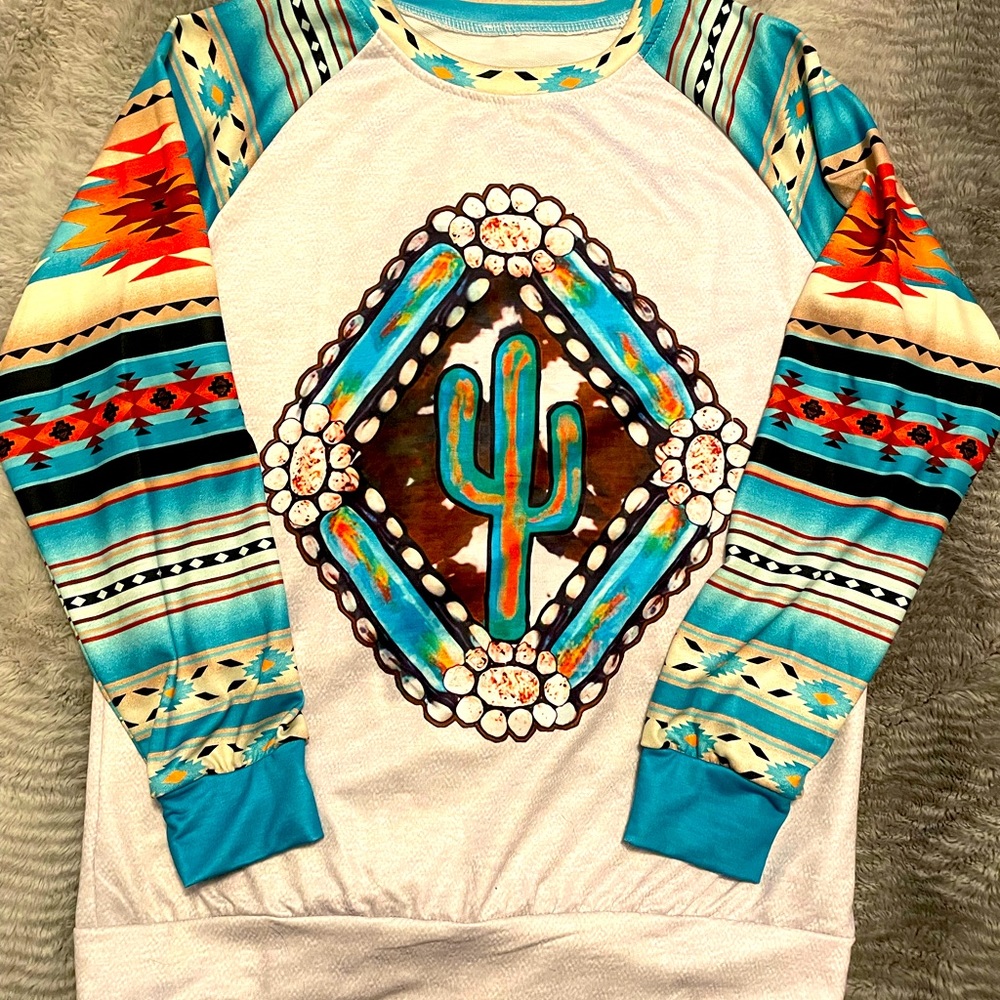 Cactus Aztec long sleeve. Brand new